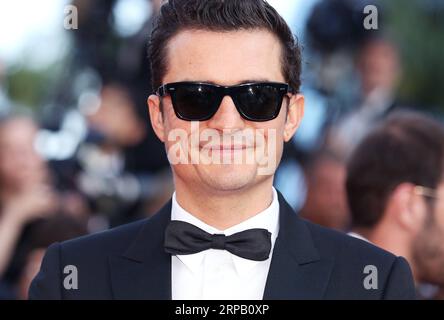 (190524) -- CANNES, May 24, 2019 (Xinhua) -- Actor Orlando Bloom attends the premiere of Marco Bellocchio-directed film The Traitor during the 72nd Cannes Film Festival in Cannes, France, May 23, 2019. The Traitor will compete for the Palme d Or with other 20 films. (Xinhua/Gao Jing) FRANCE-CANNES-FILM FESTIVAL- THE TRAITOR PUBLICATIONxNOTxINxCHN Stock Photo