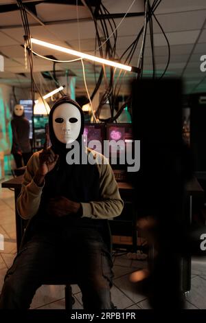 Cybercrime, thief recording video, asking money for ransom, anonymous ...