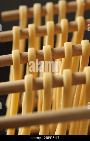 Pasta drying rack hi-res stock photography and images - Alamy