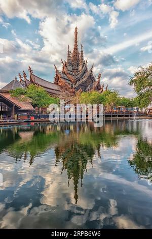 The Sanctuary of Truth in Naklua, Pattaya, Thailand Stock Photo