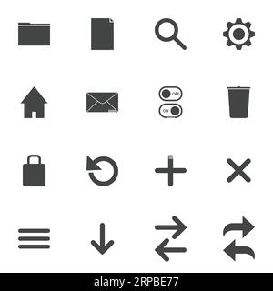 Application tools web page icons Stock Vector