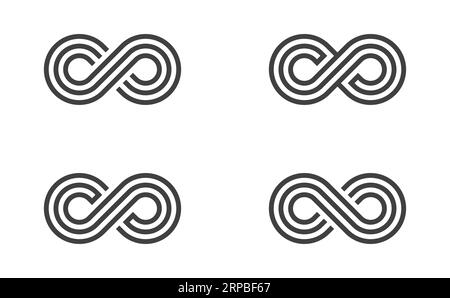 Infinity maths symbol logo icon Stock Vector