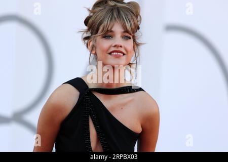Italy, Lido di Venezia, September 01, 2023: Barbara Palvin attends a red carpet for the movie 'Poor Things' at the 80th Venice International Film Fest Stock Photo