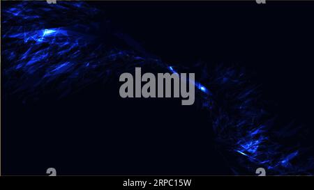 Blue abstract bright magical cosmic energy electric bright bright light texture background of strips, energetic lines, threads intertwined together an Stock Vector