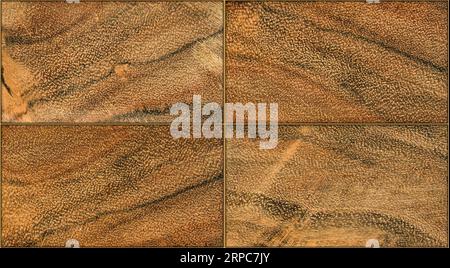 Wooden look beige and brown rectangular seamless ceramic tile, ceramic and wood abstract background texture pattern Stock Photo