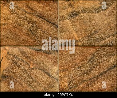 Wooden look beige and brown rectangular seamless ceramic tile, ceramic and wood abstract background texture pattern Stock Photo