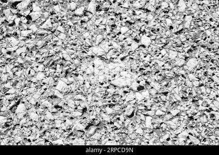 Quartz black and white mosaic tile texture stone background seamless pattern Stock Photo