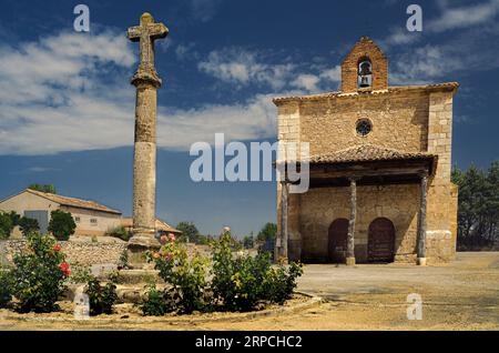 The hermitage of La Soledad de Berlanga de Duero, Soria, Spain Stock Photo