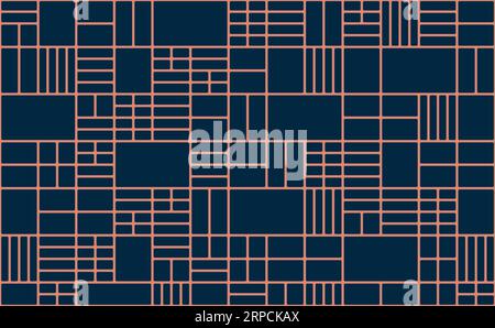 Solid grid blocks seamless pattern background Stock Vector
