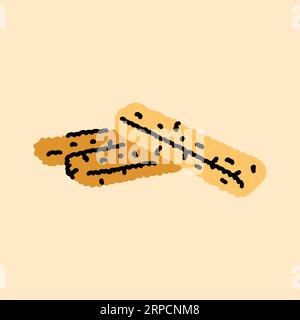 Fish sticks black line icon. Pictogram for web page, mobile app, promo. Stock Vector