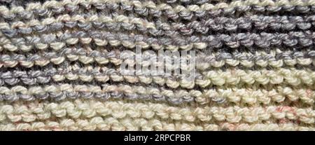 Pattern fabric made of wool. Handmade knitted fabric grey wool background texture Stock Photo