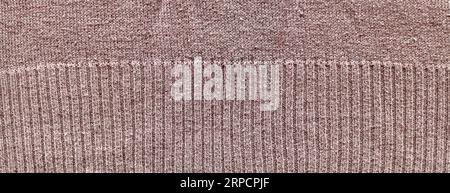 Pattern fabric made of wool. Handmade knitted fabric grey wool background texture Stock Photo