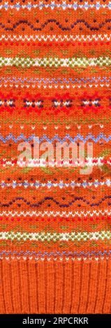 Pattern fabric made of wool. Handmade knitted fabric colored wool background texture Stock Photo