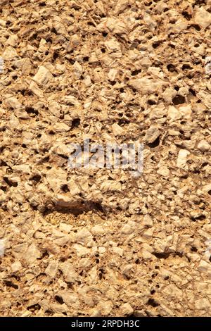 Quartz beige and brown mosaic tile texture stone background seamless pattern Stock Photo