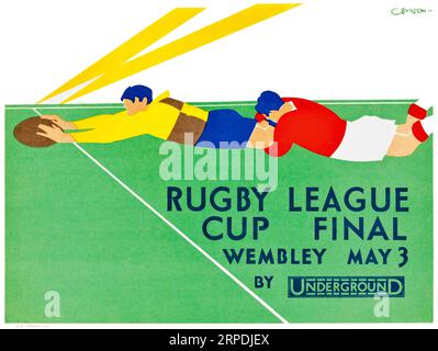 1930 Rugby League final at Wembley, London, England by Charles Burton Stock Photo