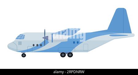 Cartoon cargo plane. Vector illustration isolated on white background Stock Vector