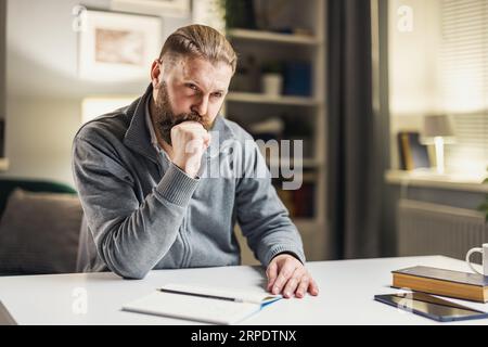 Confident bearded man Stock Photo