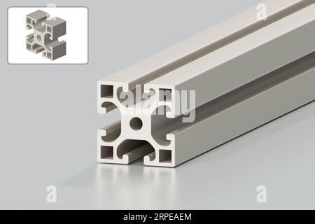 Aluminium construction profile 30x30 3D model