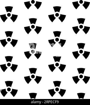 Vector seamless pattern of flat danger sign isolated on white background Stock Vector