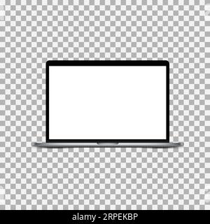 Laptop mockup on transparent background Stock Vector
