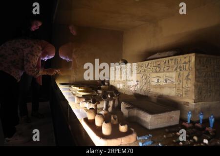 (190831) -- TANTA (EGYPT), Aug. 31, 2019 (Xinhua) -- People visit Tanta Museum in Gharbiya province, Egypt, on Aug. 31, 2019. The Egyptian Ministry of Antiquities on Saturday reopened Tanta Museum in Gharbiya province for visitors after 19 years of closure. (Xinhua/Ahmed Gomaa) EGYPT-TANTA-MUSEUM-REOPENING PUBLICATIONxNOTxINxCHN Stock Photo