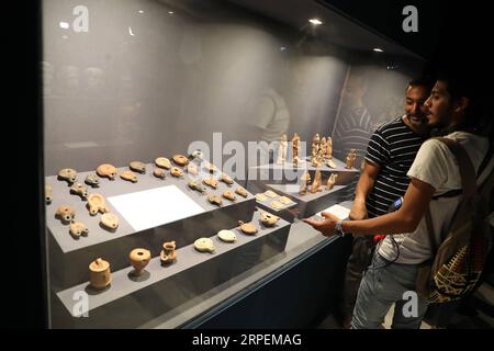 (190831) -- TANTA (EGYPT), Aug. 31, 2019 (Xinhua) -- People visit Tanta Museum in Gharbiya province, Egypt, on Aug. 31, 2019. The Egyptian Ministry of Antiquities on Saturday reopened Tanta Museum in Gharbiya province for visitors after 19 years of closure. (Xinhua/Ahmed Gomaa) EGYPT-TANTA-MUSEUM-REOPENING PUBLICATIONxNOTxINxCHN Stock Photo