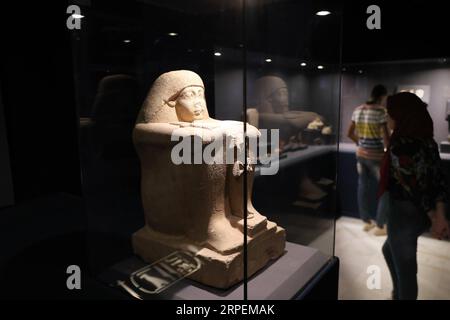 (190831) -- TANTA (EGYPT), Aug. 31, 2019 (Xinhua) -- People visit Tanta Museum in Gharbiya province, Egypt, on Aug. 31, 2019. The Egyptian Ministry of Antiquities on Saturday reopened Tanta Museum in Gharbiya province for visitors after 19 years of closure. (Xinhua/Ahmed Gomaa) EGYPT-TANTA-MUSEUM-REOPENING PUBLICATIONxNOTxINxCHN Stock Photo