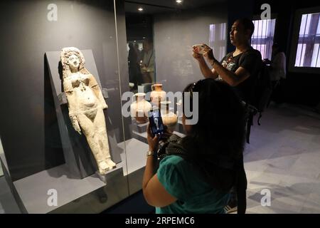 (190831) -- TANTA (EGYPT), Aug. 31, 2019 (Xinhua) -- People visit Tanta Museum in Gharbiya province, Egypt, on Aug. 31, 2019. The Egyptian Ministry of Antiquities on Saturday reopened Tanta Museum in Gharbiya province for visitors after 19 years of closure. (Xinhua/Ahmed Gomaa) EGYPT-TANTA-MUSEUM-REOPENING PUBLICATIONxNOTxINxCHN Stock Photo