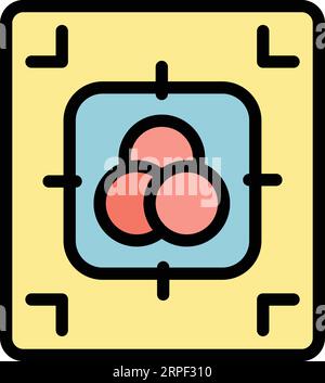 Plotter paper icon outline vector. Printer device. Print machine color flat Stock Vector