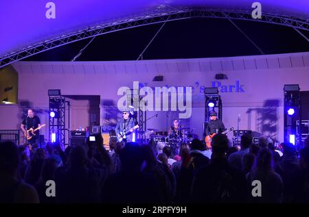 September 2, 2023, Virginia Beach, Virginia, USA: The SMITHEREENS rock the crowd at the 31st street stage in Virginia Beach, Virginia on 2 September 2023. Photo Â© Jeff Moore (Credit Image: © Jeff Moore/ZUMA Press Wire) EDITORIAL USAGE ONLY! Not for Commercial USAGE! Stock Photo