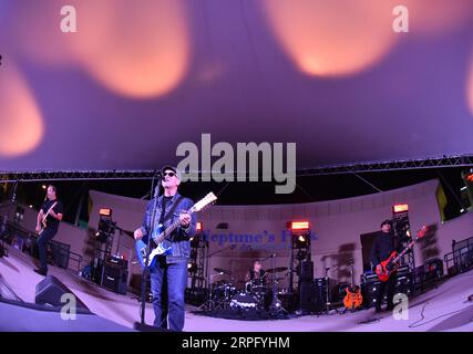 September 2, 2023, Virginia Beach, Virginia, USA: The SMITHEREENS rock the crowd at the 31st street stage in Virginia Beach, Virginia on 2 September 2023. Photo Â© Jeff Moore (Credit Image: © Jeff Moore/ZUMA Press Wire) EDITORIAL USAGE ONLY! Not for Commercial USAGE! Stock Photo