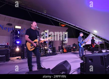 September 2, 2023, Virginia Beach, Virginia, USA: The SMITHEREENS rock the crowd at the 31st street stage in Virginia Beach, Virginia on 2 September 2023. Photo Â© Jeff Moore (Credit Image: © Jeff Moore/ZUMA Press Wire) EDITORIAL USAGE ONLY! Not for Commercial USAGE! Stock Photo