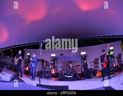 September 2, 2023, Virginia Beach, Virginia, USA: The SMITHEREENS rock the crowd at the 31st street stage in Virginia Beach, Virginia on 2 September 2023. Photo Â© Jeff Moore (Credit Image: © Jeff Moore/ZUMA Press Wire) EDITORIAL USAGE ONLY! Not for Commercial USAGE! Stock Photo