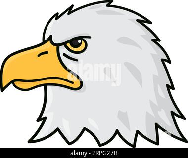Bald eagle head isolated vector illustration for American Eagle Day on June 20 Stock Vector