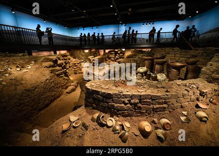 191002 -- YINCHUAN, Oct. 2, 2019 -- Tourists visit the imperial tombs dating back to the Western Xia Dynasty 1032-1227 in Yinchuan, capital of northwest China s Ningxia Hui Autonomous Region, Oct. 2, 2019, the second day of the 7-day-long National Day holiday.  CHINA-NATIONAL DAY-HOLIDAY CN FengxKaihua PUBLICATIONxNOTxINxCHN Stock Photo