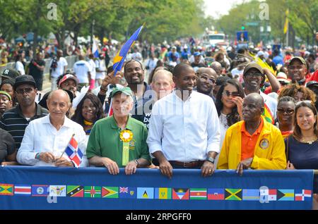 Brooklyn, NY, United States. 4th September, 2023. The Lieutenant Governor Antonio Delgado and CEO of MTA Janno Lieber participate in the annual West Indian Day parade on September 4, 2023 in the Brooklyn Borough of New York City. Credit: Ryan Rahman/Alamy Live News Stock Photo