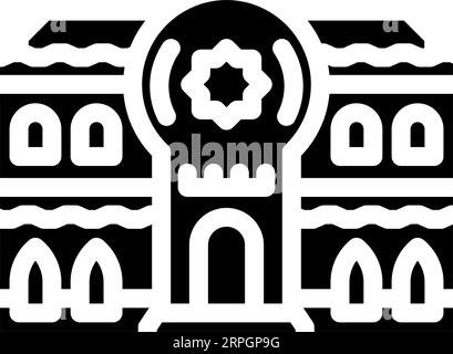 synagogue building jewish glyph icon vector illustration Stock Vector ...