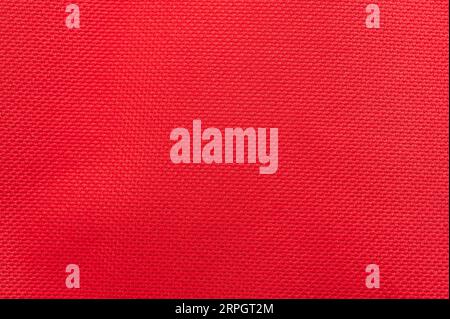 Red wool pattern background flat view macro close up view Stock Photo