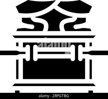 ark of the covenant glyph icon vector illustration Stock Vector