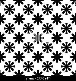 Seamless pattern geometric shape design of abstract texture background in black and white illustration Stock Vector