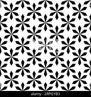 Seamless pattern geometric shape design of abstract texture background in black and white illustration Stock Vector