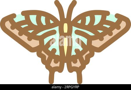 eastern tiger swallowtail summer color icon vector illustration Stock Vector