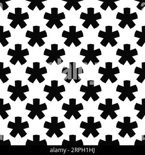 Seamless pattern geometric shape design of abstract texture background in black and white illustration Stock Vector