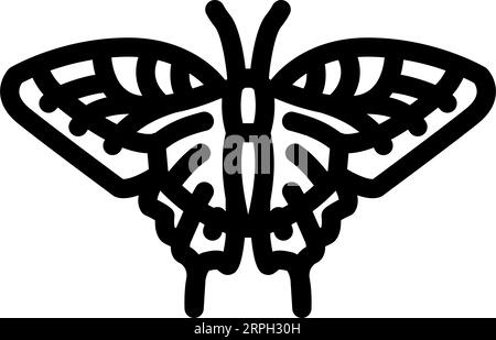 eastern tiger swallowtail summer line icon vector illustration Stock Vector