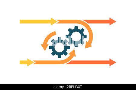 Agile growth and development process Stock Vector