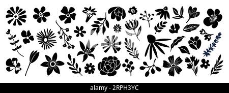 Vector Leaves Silhouette Set Stock Vector Image & Art - Alamy