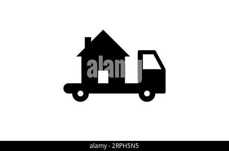 Home move services logo design template Stock Vector