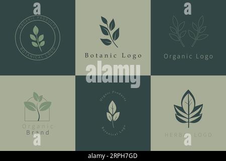 Botanic Logo Collection Stock Vector