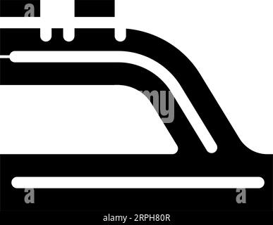 pit lane vehicle speed auto glyph icon vector illustration Stock Vector