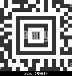 Media square barcode template. Abstract code technology Stock Vector